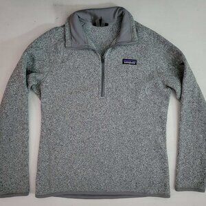 Gray Patagonia Better Sweater Pullover 1/4 Zip Fleece Shirt Jacket Women's M